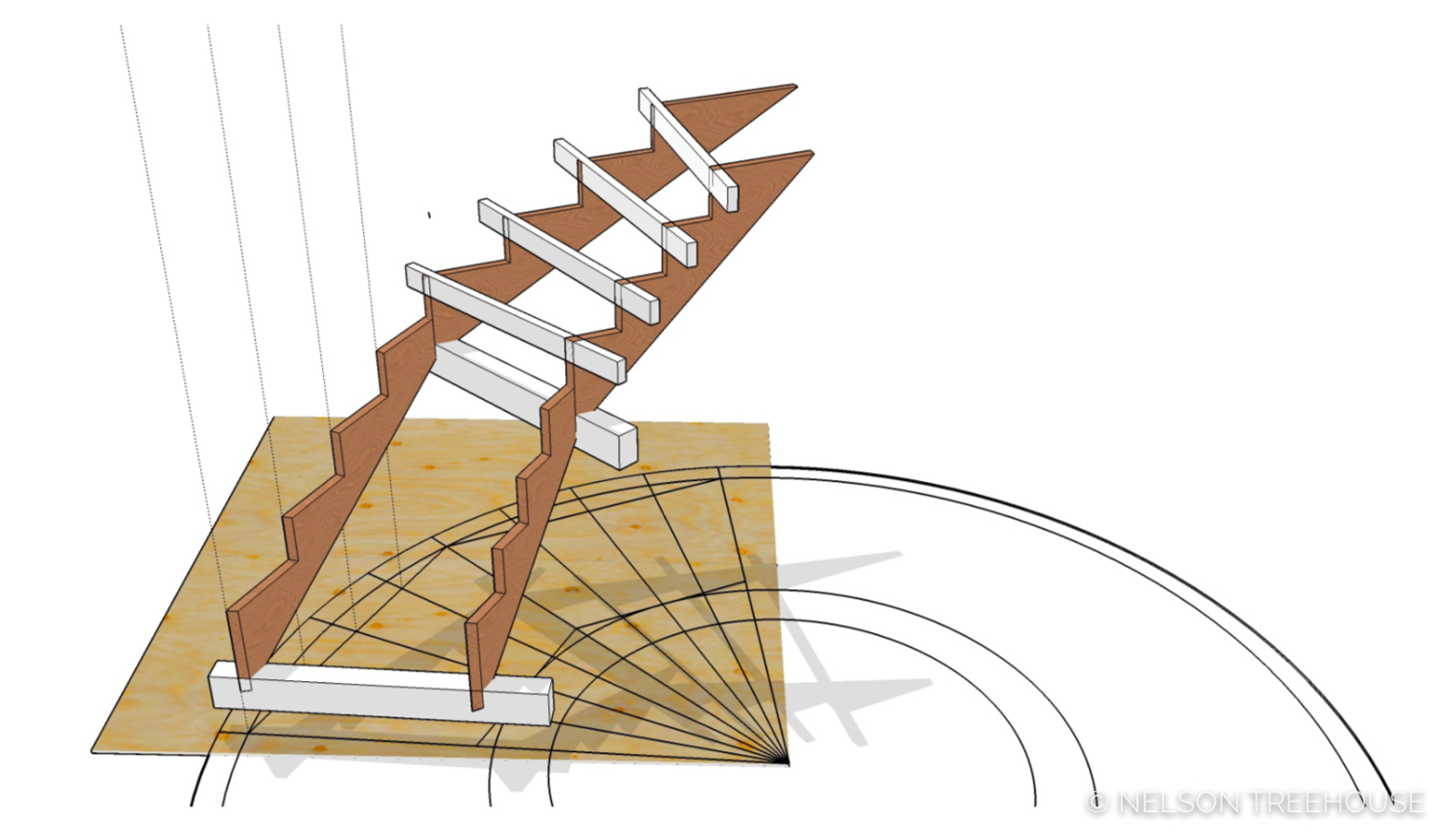 Winding Stairs: Design and Construction - Nelson Treehouse