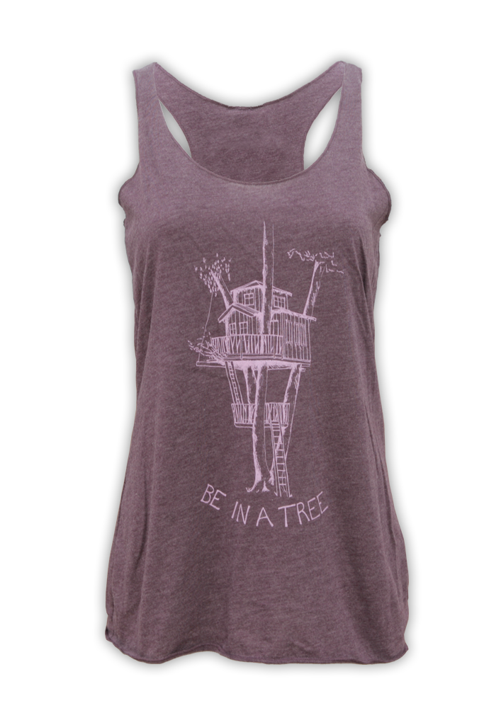  Be in a tree purple racerback tank 