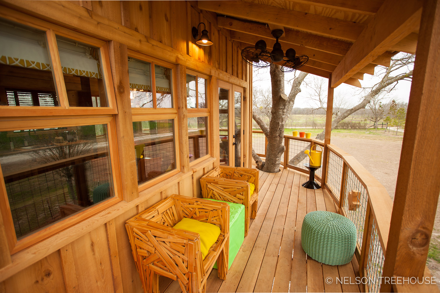  Nelson Treehouse - Twenty-Ton Texas Treehouse seating on deck 
